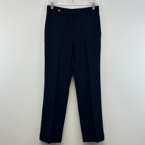 Lauren Ralph Lauren Navy Wool Tailored Dress Pants Petite 4P